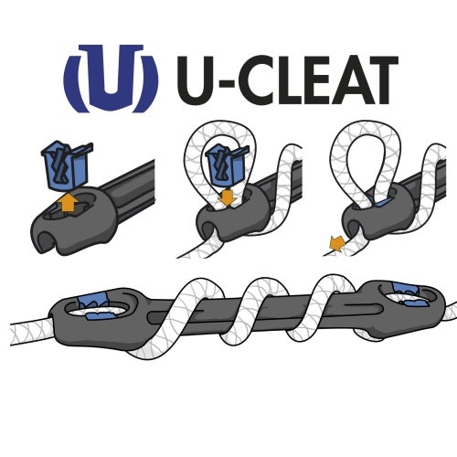 U-cleat 10-12mm Förtöjningsfj.