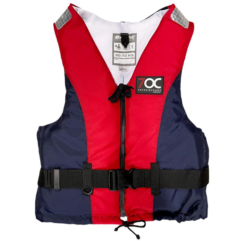 7oc Flytväst Röd/marin >90kg