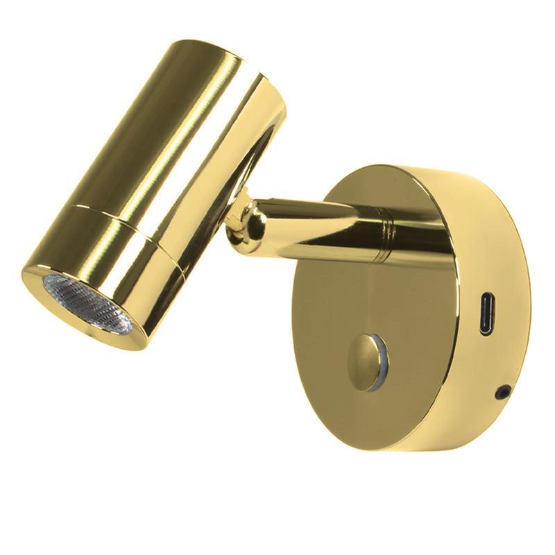 Aries Läslampa Usb-c Mässing