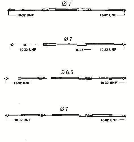 Reglagekabel C2 9f 2.75m