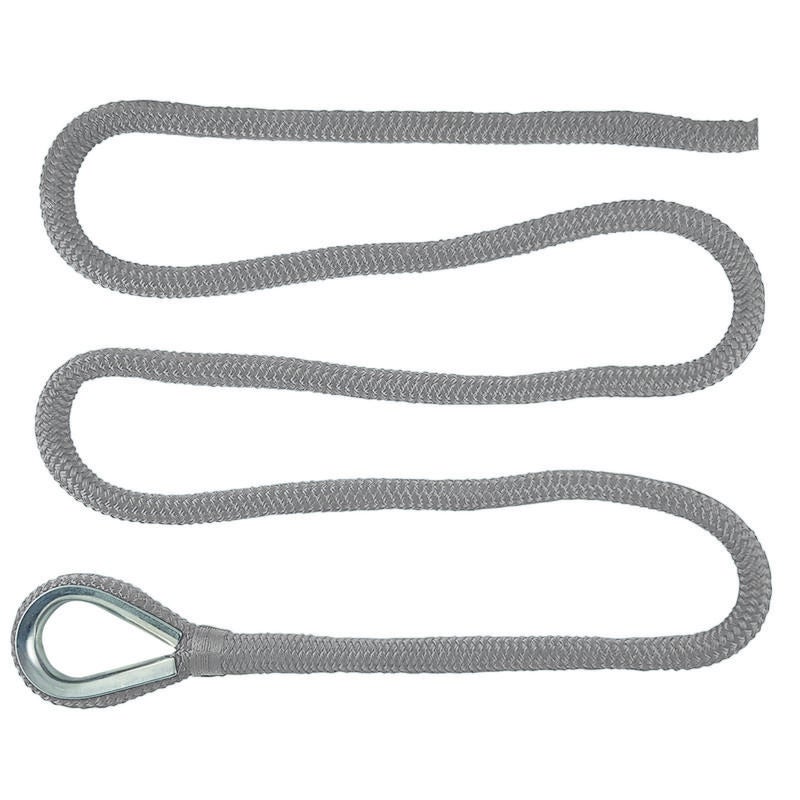 Förtöjningslina 12mm 4m Grå