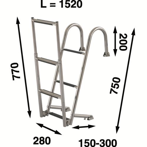 Stege För Snipa 6steg 152cm