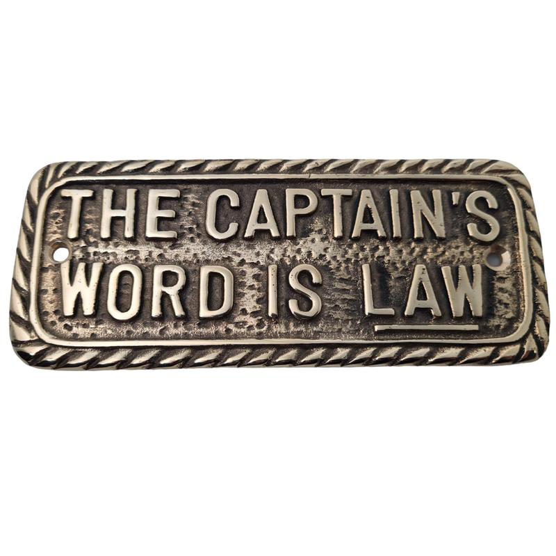 Mässingsskylt Captains