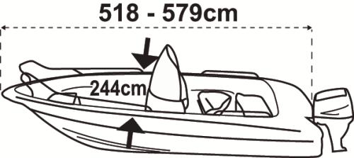 Båtkapell Överdrag 300-360cm