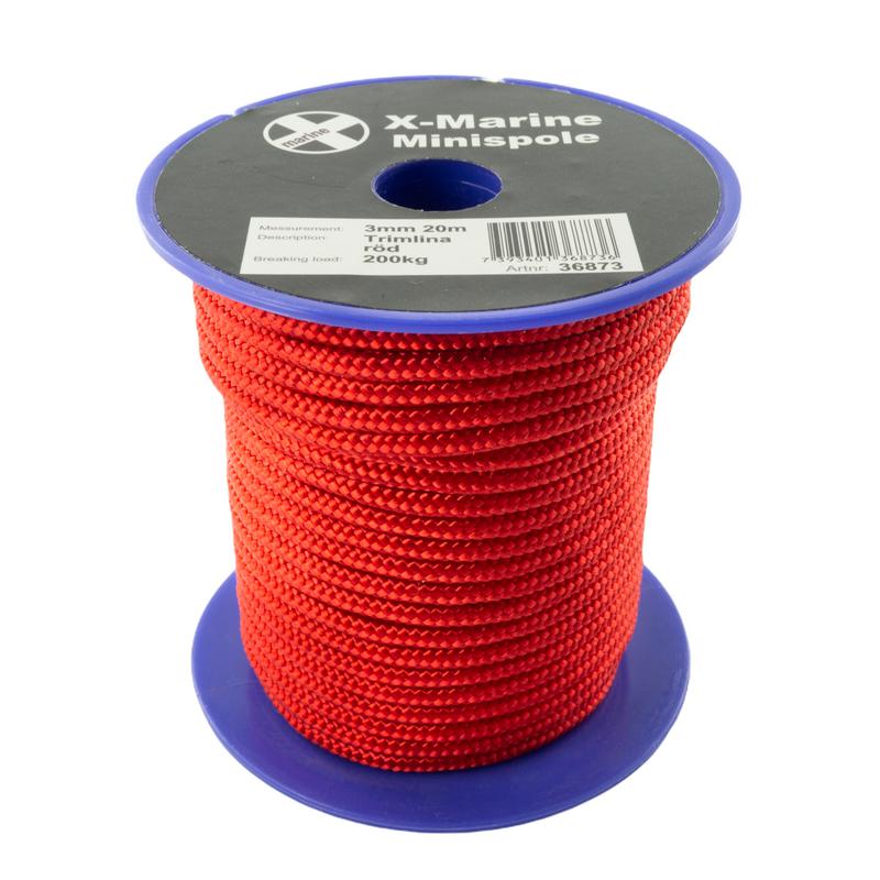 Minispole 3mm 20m Röd