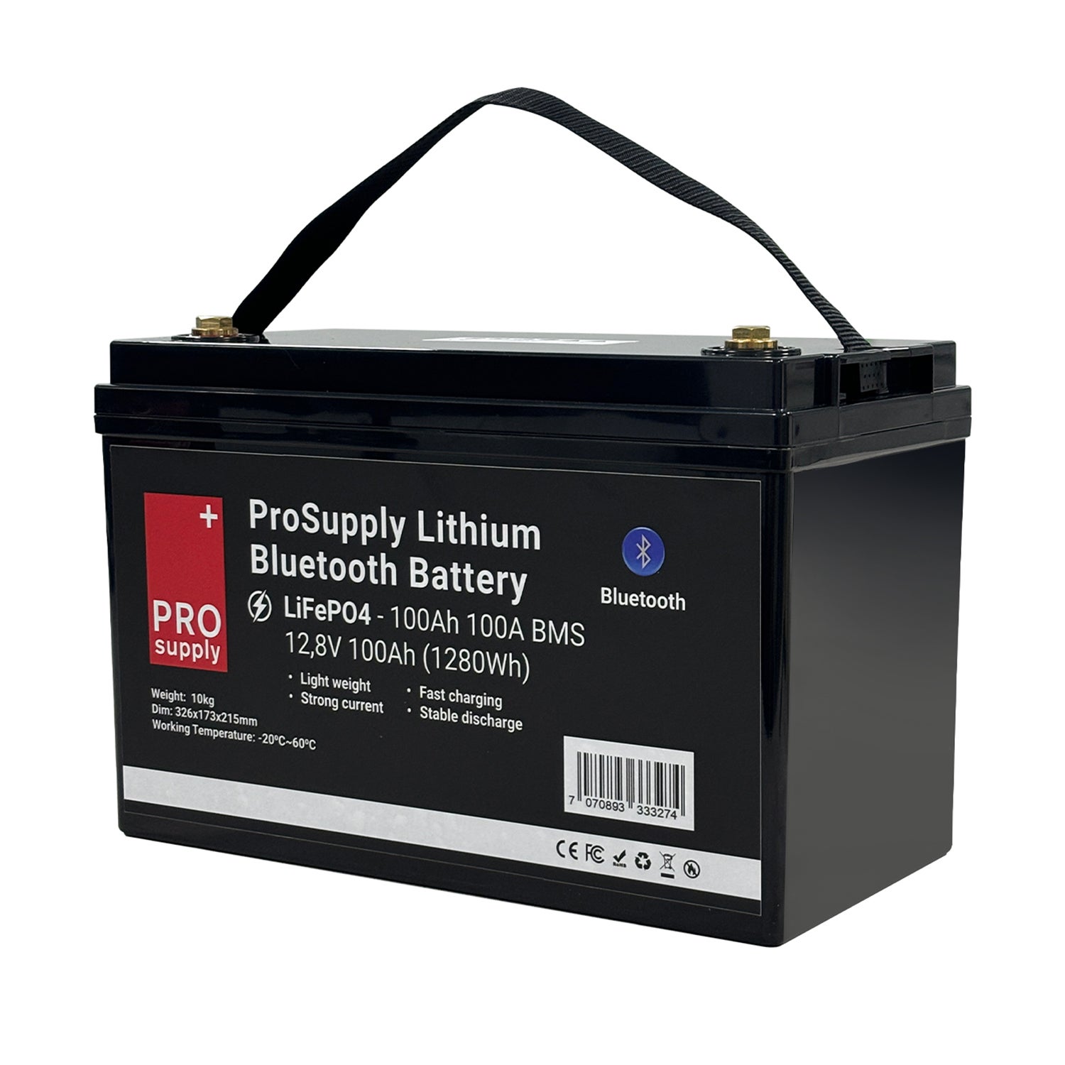 Litiumbatteri 12v 100ah Bt
