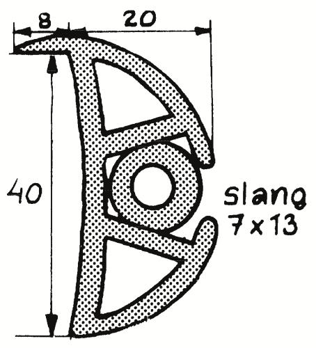 Relingslist Rl 42 Svart 12m