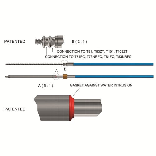 Styrkabel M90 Mach 3.66m 12f
