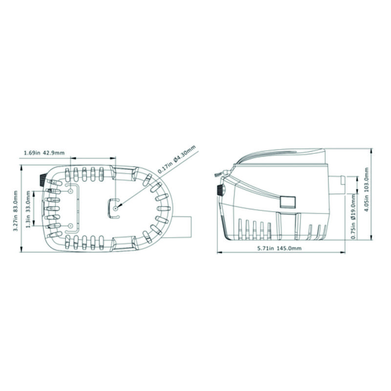 Länspump Automatisk 37l 12v