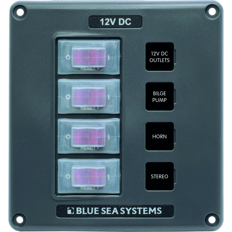 Vattentät Elpanel 4pos Bluesea