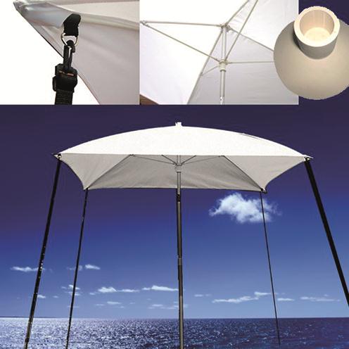Parasoll 2x2x2,65m Vit
