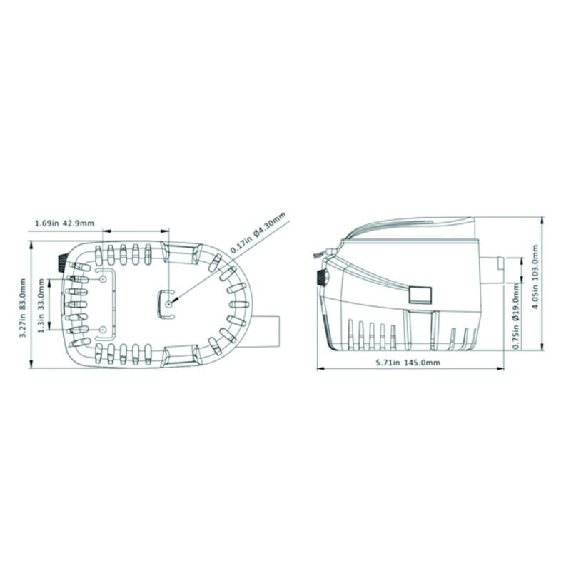 Länspump Automatisk 37l 12v