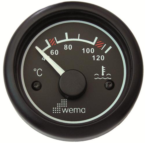 Vattentempmätare Wema Svart