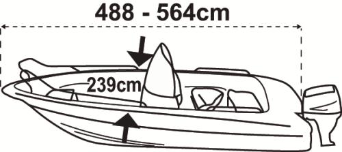Båtkapell Överdrag 300-360cm