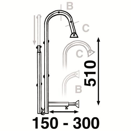 Stege För Snipa 6steg 152cm