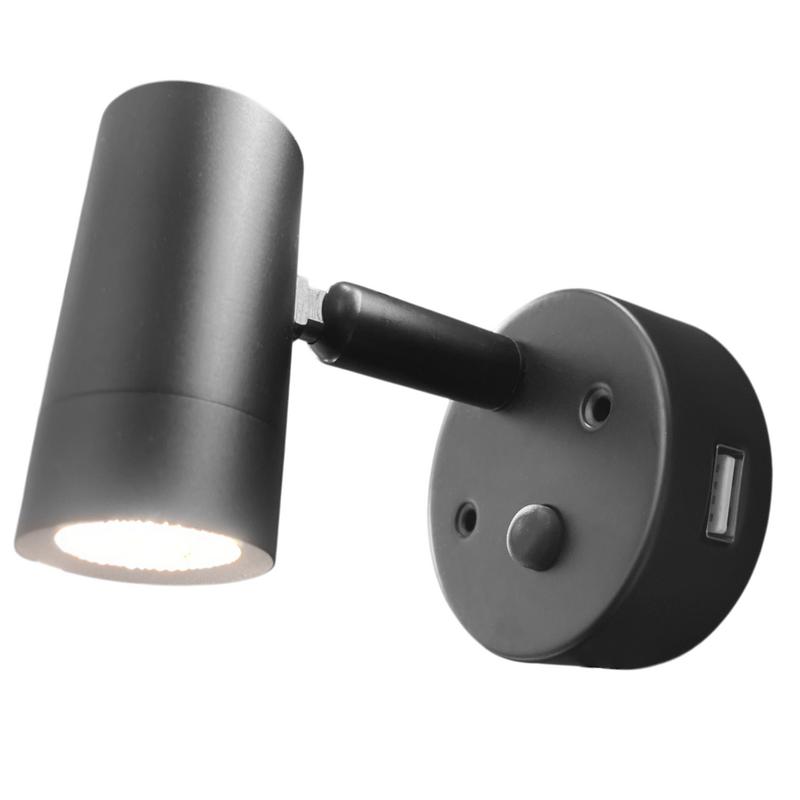 Nautilight Lampa Svart Usb 2a