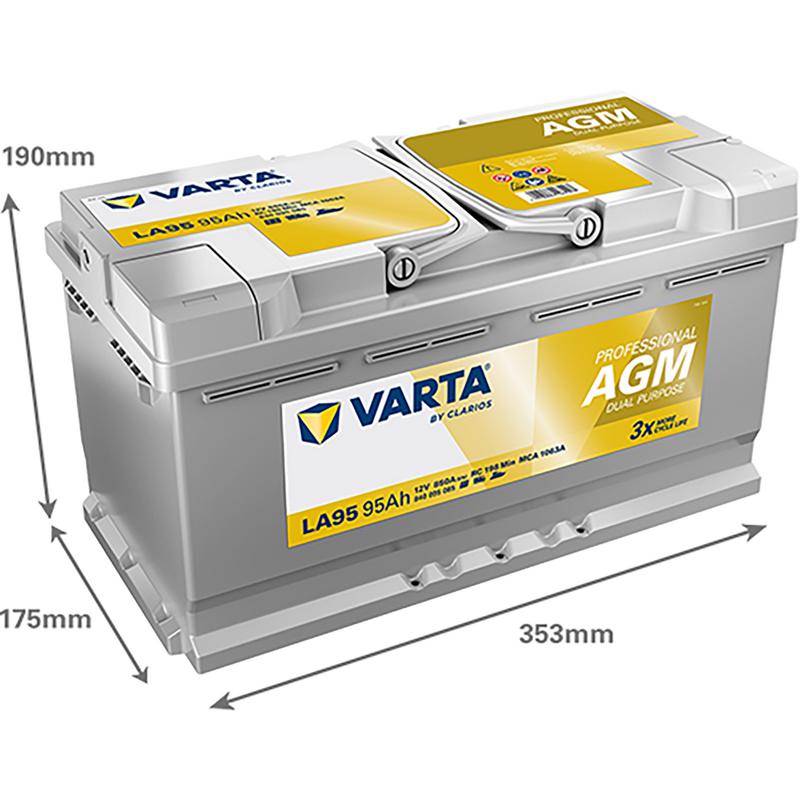 Batteri Varta Agm Dual 95ah