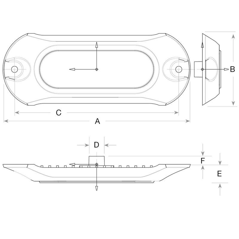 Undervattensbel Vit 3led Hp