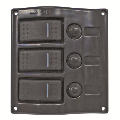 Strömbrytarpanel 3 Brytare