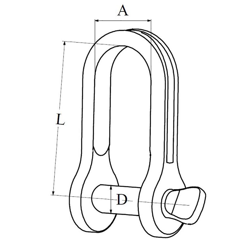 Schackel Platt Rf M5x11x25mm