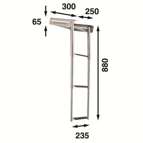 Teleskopstege 3steg 88cm Peke